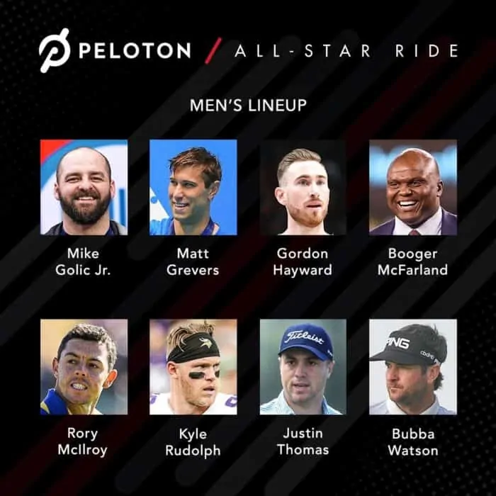 Get ready for our first-ever Peloton All-Star Ride! Golfers, Olympians, NCAA champions and more will battle it out on Saturday at 12 PM ET