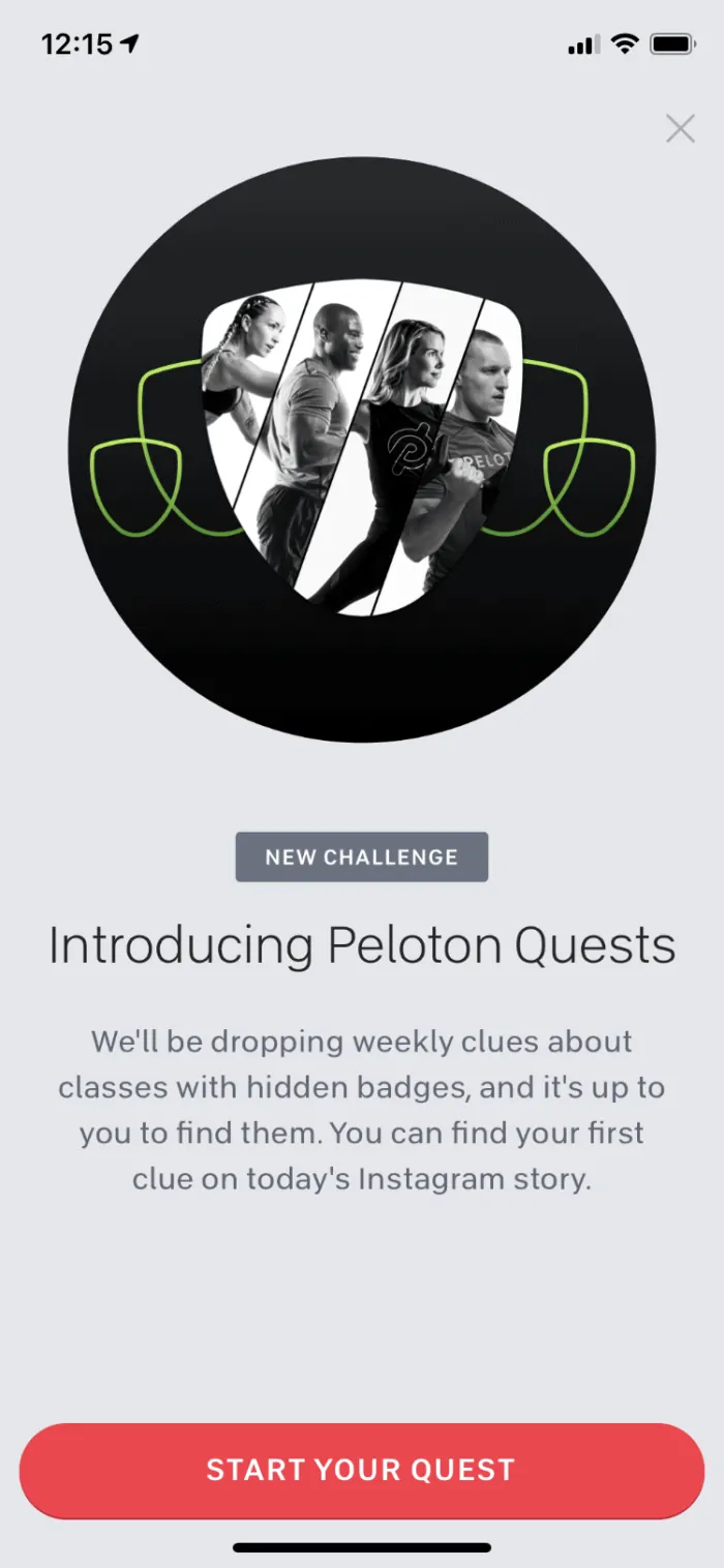 Introducing Peloton Quests notification on the Peloton App