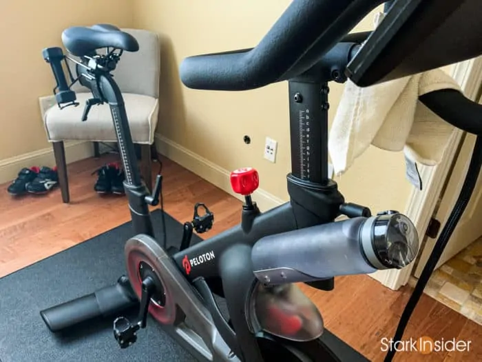 Peloton bike. Sweat storms are not optional.