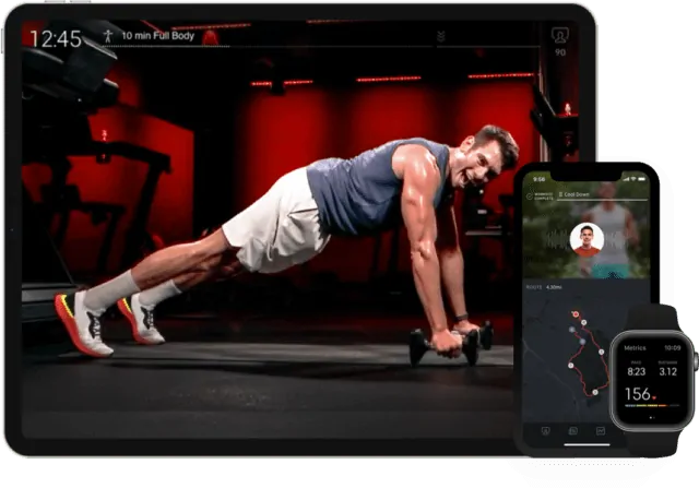 Peloton app on iPad, iPhone and Apple Watch