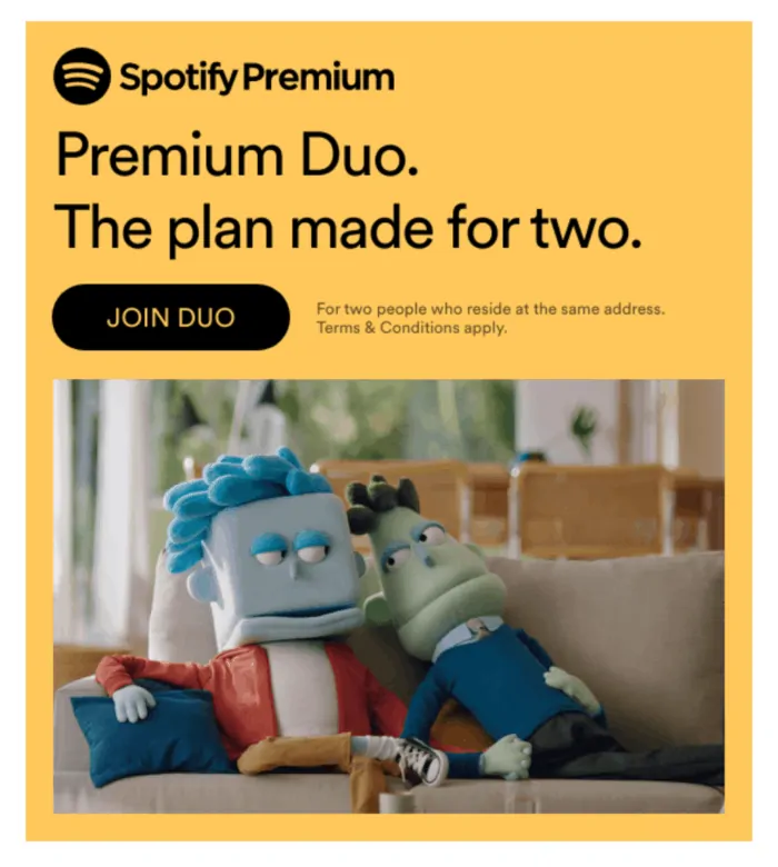 Spotify Premium Duo plan
