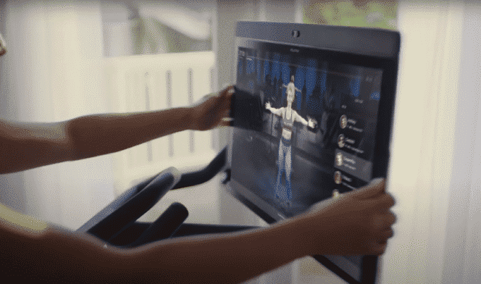 what size is the peloton bike screen