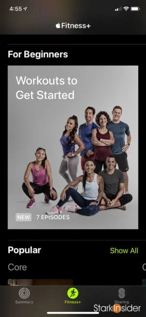 Apple Fitness+ beginner classes