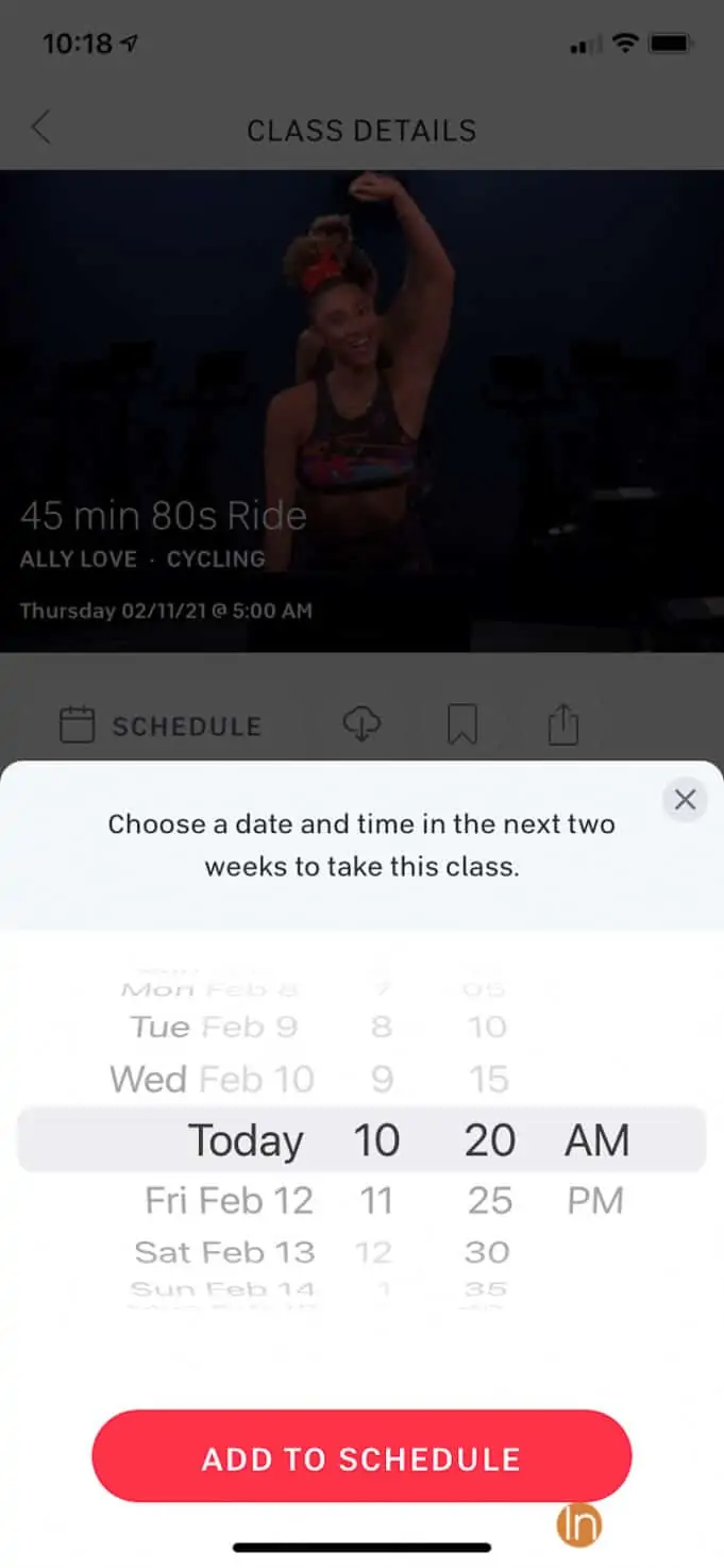 Peloton Schedule Feature - How to build a custom calendar of workout classes using the Peloton app