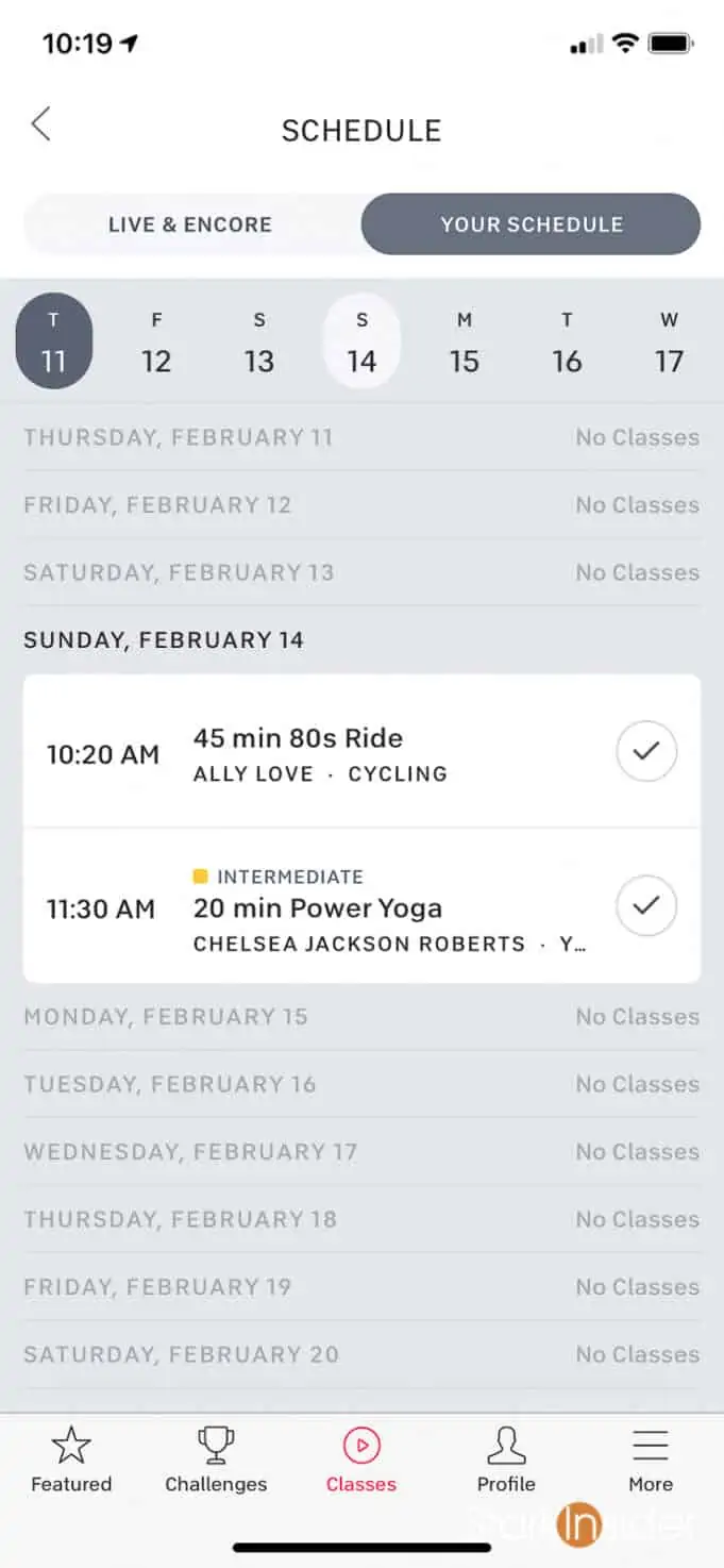 Peloton Schedule Feature - How to build a custom calendar of workout classes using the Peloton app