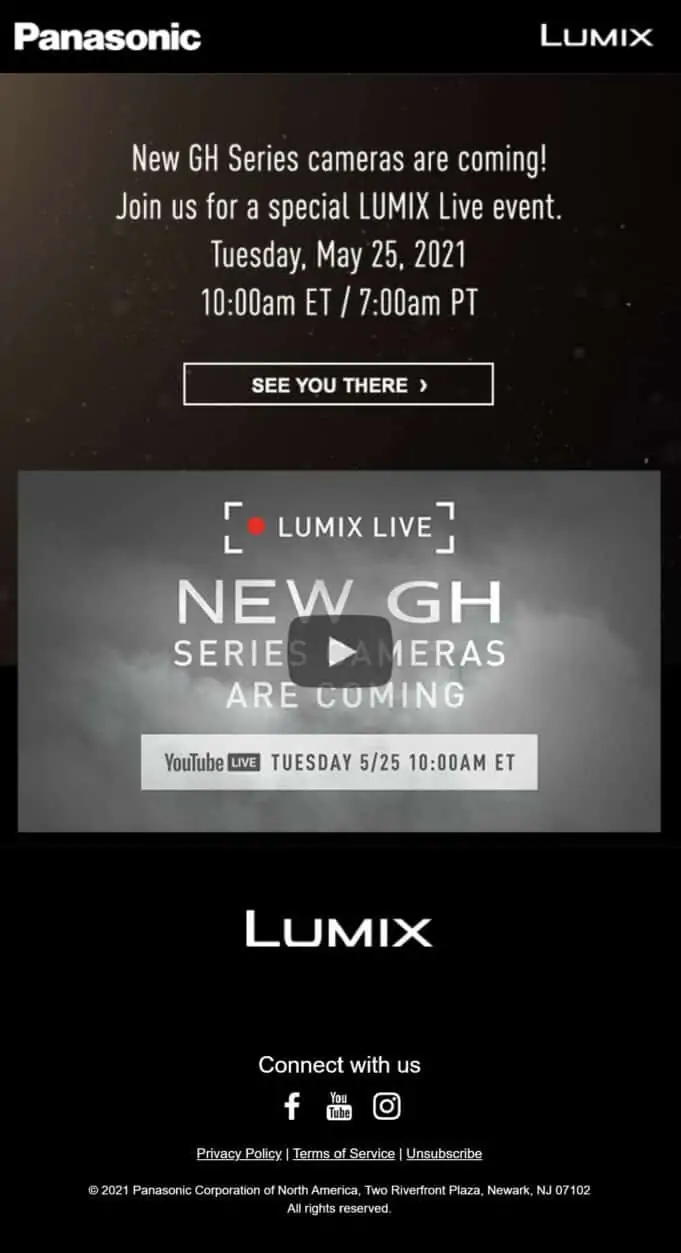Panasonic Lumix Live announcement - GH5 Mark II, GH6 cameras
