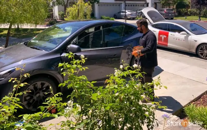 Tesla Mobile Service installing Homelink