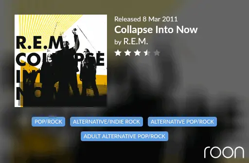 Collapse Into Now Allmusic Review 2011 REM revisited