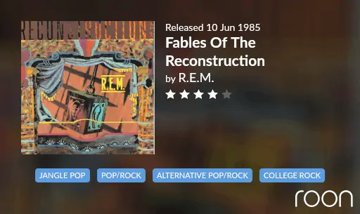 Fables Of The Reconstruction Allmusic Review 1985 REM revisited