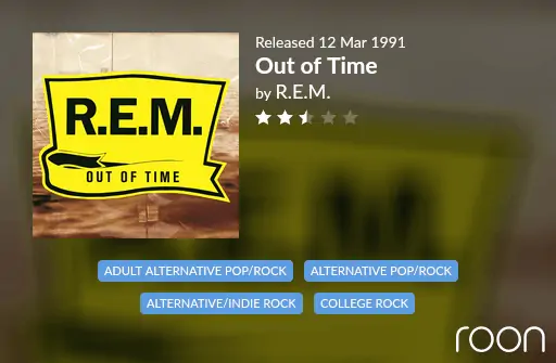 REM CD Collection Album Out of Time Genre Rock Gifts Vintage Music American  Alternative Rock Band 