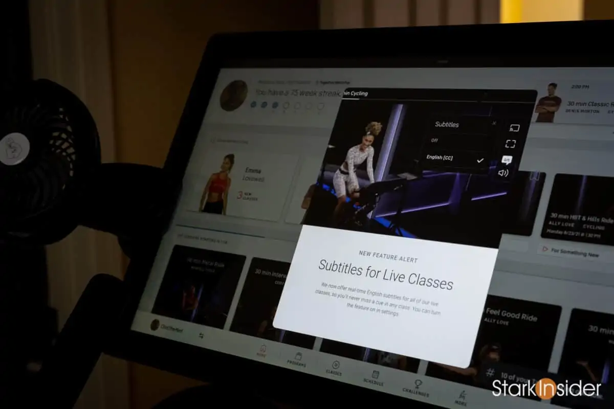 Peloton New Feature Alert: Subtitles for live classes now available