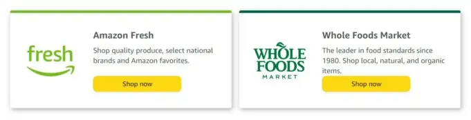 Amazon Fresh Amazon Whole Foods Market grocery delivery options