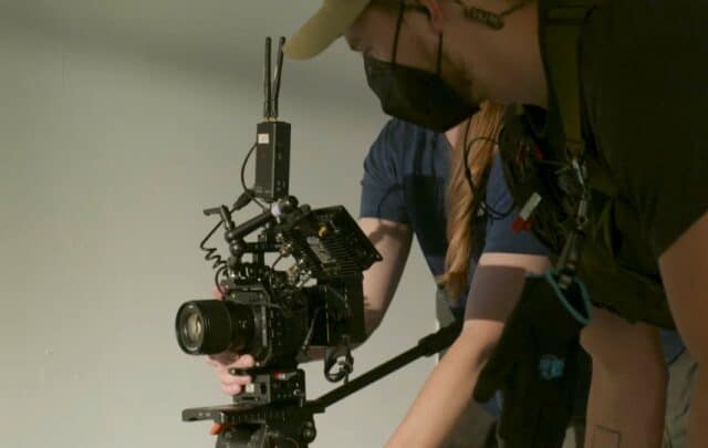 Panasonic BS1H on set Panasonic BS1H on set