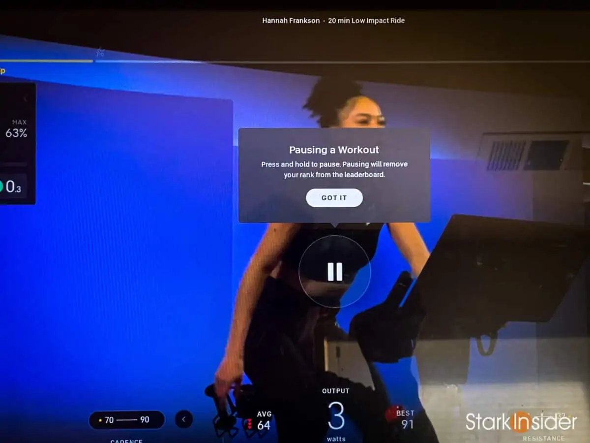 Peloton app on online demand classes