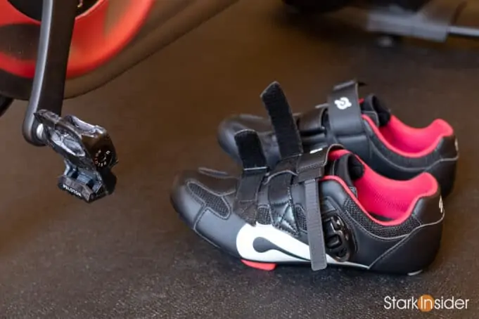 Peloton branded cycling shoes
