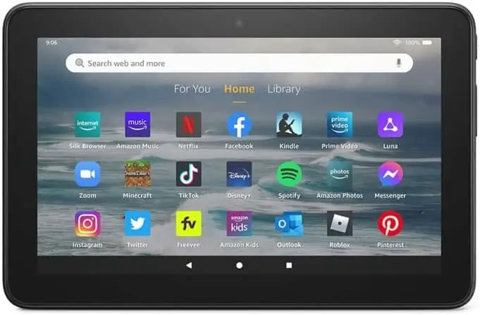 All-new Fire 7 tablet, 7” display, 16 GB, latest model (2022 release), Black, without lockscreen ads