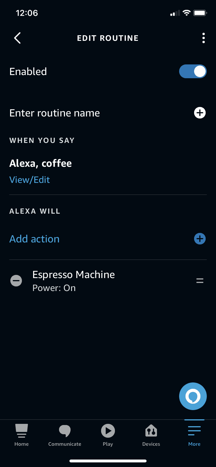 How to use Alexa Routines to turn on coffee or espresso machine