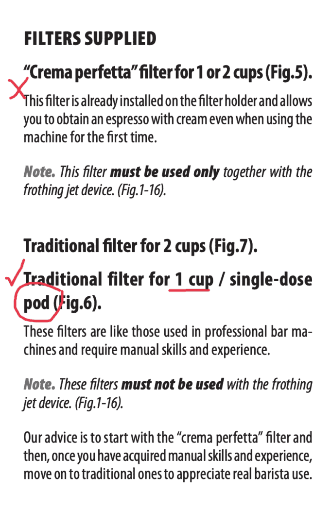 Which basket to use for ESE Pod on Gaggia Classic Pro?