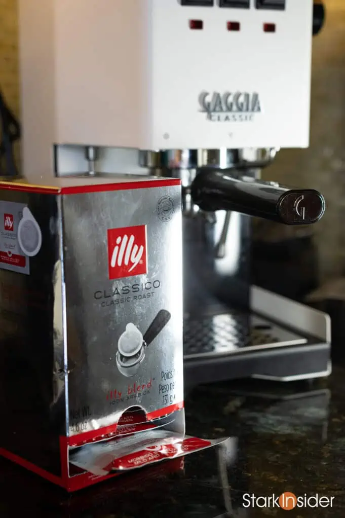 Illy ESE espresso pods test review - Gaggia Classic Pro