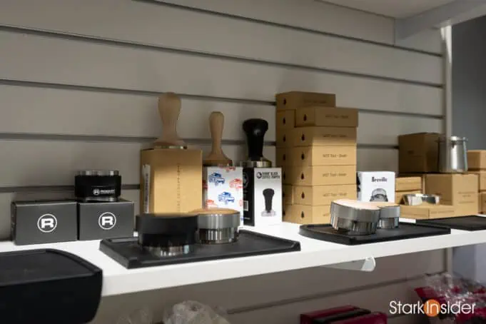 Seattle Coffee Gear Store - accessories like knock boxes, tampers, cleaning supplies and parts