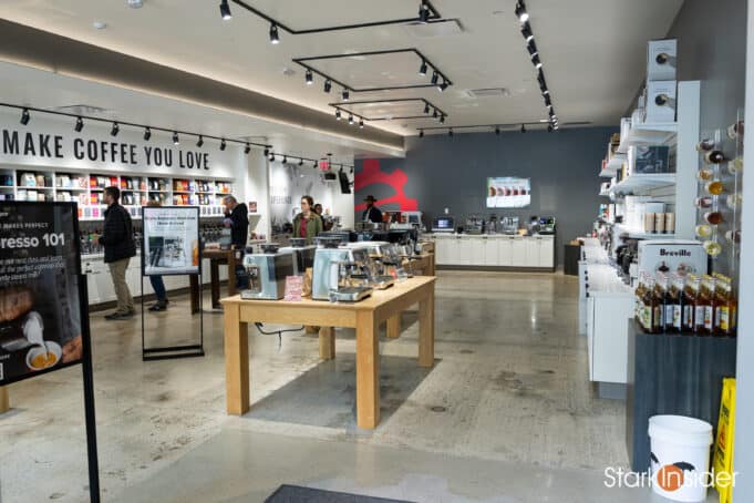 Seattle Coffee Gear Store interior view like Apple Store