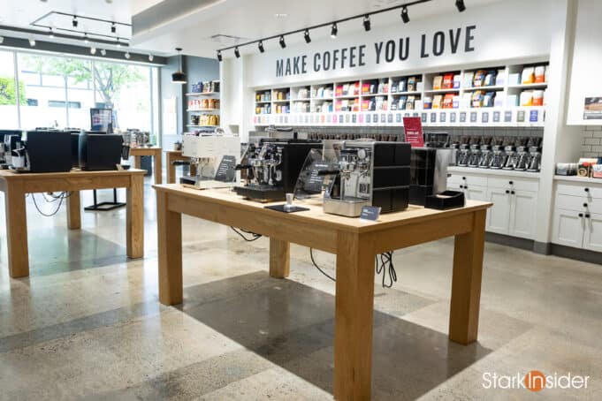 Seattle Coffee Gear Store interior view like Apple Store