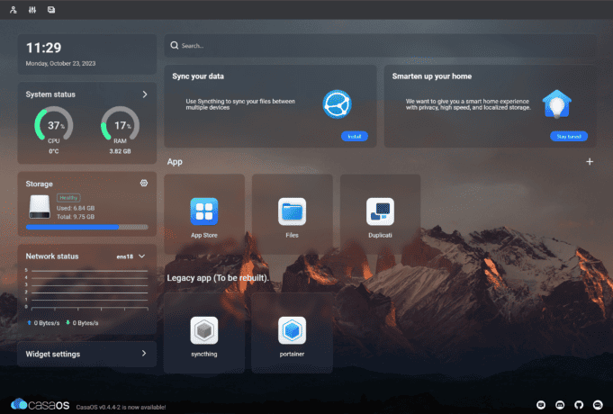 CasaOS front-end for ZimaCube