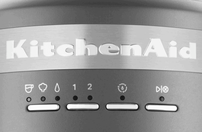 KitchenAid Semi-Automatic Espresso Machine - Front Control Panel - Close-up view KitchenAid Semi-Automatic Espresso Machine - Front Control Panel - Close-up view