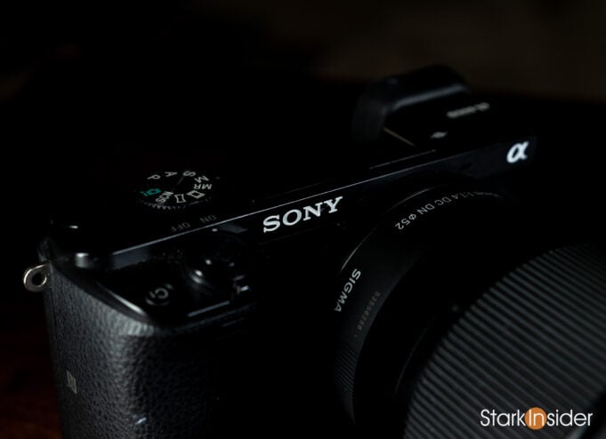 Sony a6000 - front view and shutter button, power switch