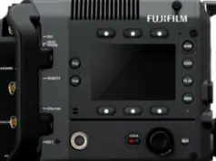 Fujifilm GFX Eterna side view camera body features buttons