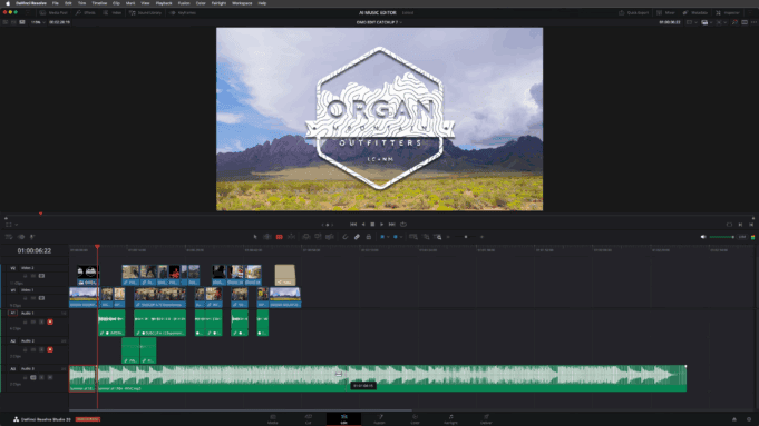 Blackmagic Design Resolve AI Music Editor