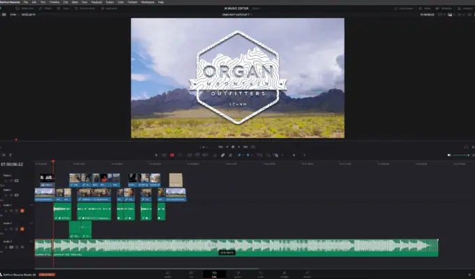Blackmagic Design Resolve AI Music Editor