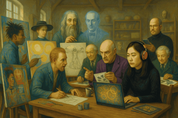 Loni Stark in her symbiotic studio exploring AI and art