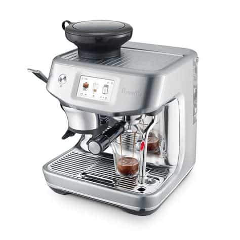 Breville Barista Touch Impress espresso machine in home kitchen close-up