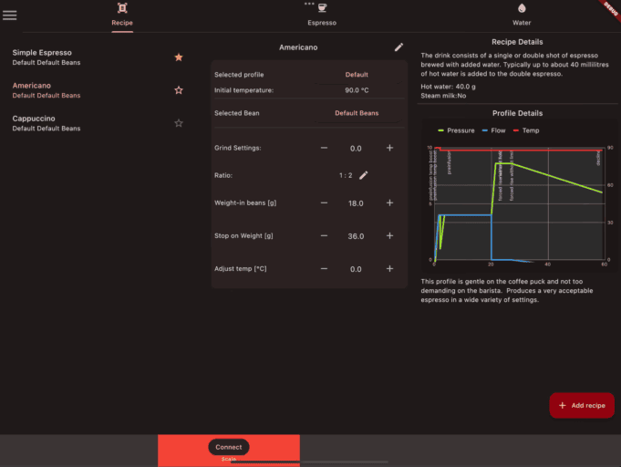 despresso app for DE1 by decent