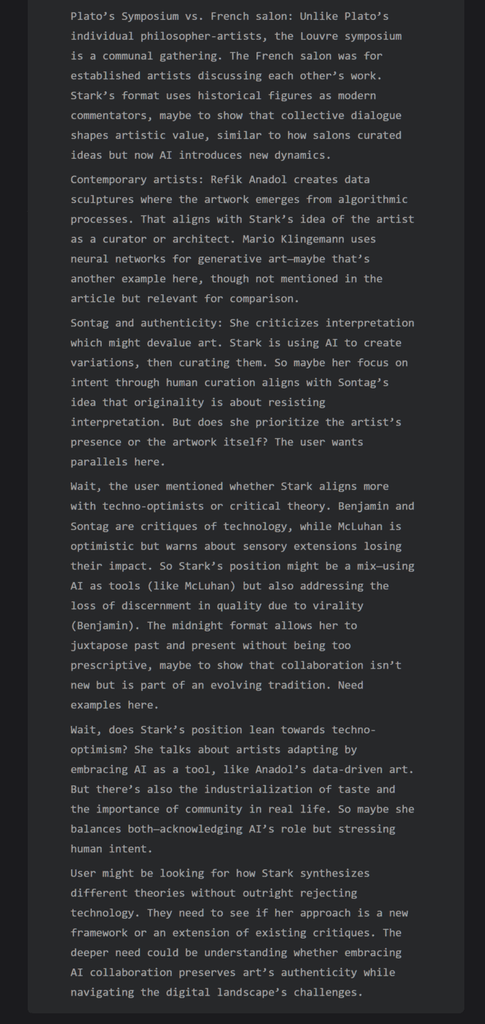 AI’s continued reasoning unpacking Loni Stark’s Louvre symposium article (part 2)