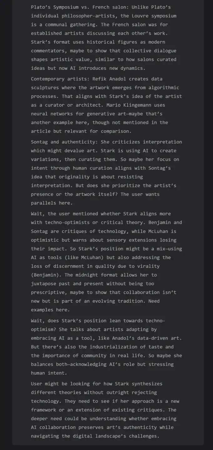 AI’s continued reasoning unpacking Loni Stark’s Louvre symposium article (part 2)