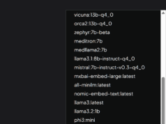 StarkMind: Building an at-home LLM with RAG (not really that hard) Dropdown in Open Web UI showing a long list of available LLMs (e.g. vicuna, orca2, mistral)