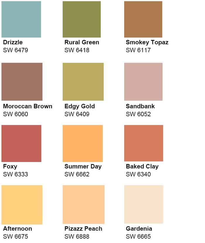 Baked Clay SW 6340, Orange Paint Colors