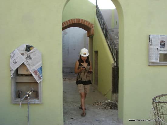 Loni Loreto BlackBerry inspecting site construction