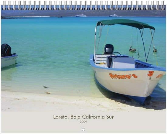 2009 Loreto Calendar featuring Loreto, Loreto Bay, Baja and the Sea of Cortez