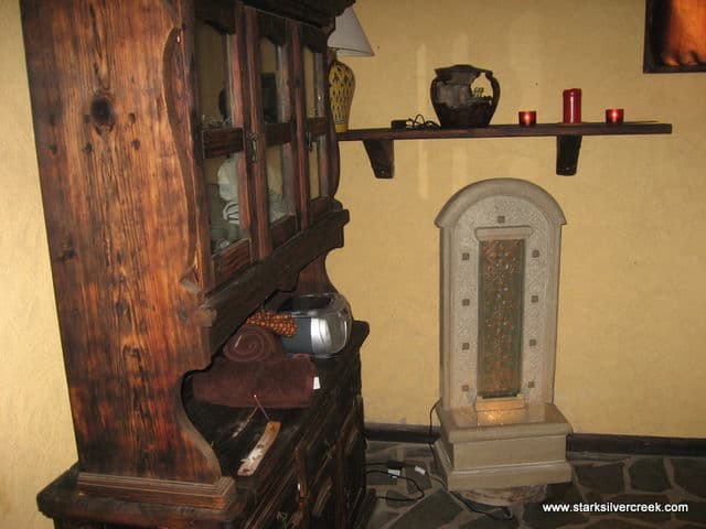 Fountain in the treatment room at Spa Posada de las Flores