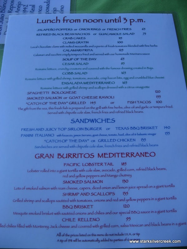 Mediterraneo Lunch Menu