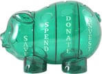 Green Small Money Savvy Pig